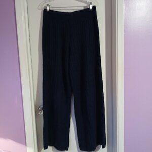 GAP Women's Dark Blue Cable-Knit Sweater Pants Size SM